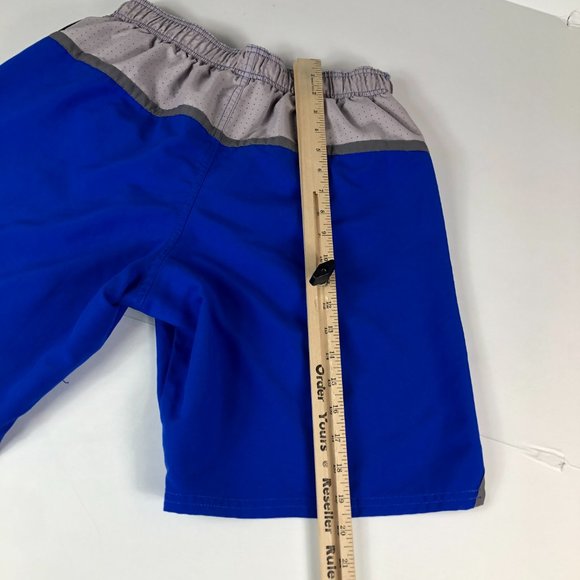 Nike Swim Shorts Men's Medium Blue & Silver Performance Swimming Trunks - Picture 7 of 11